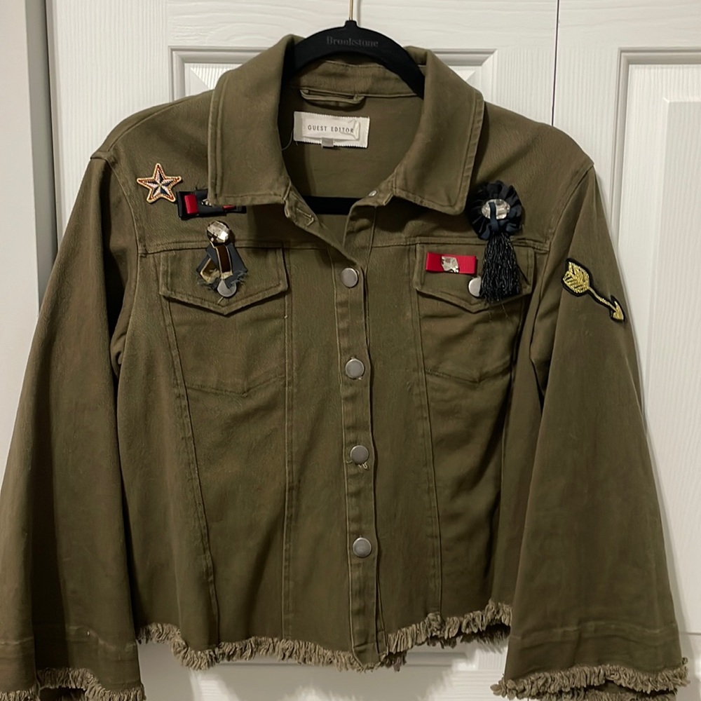 Anthropology Guest Editor Military Style Jacket